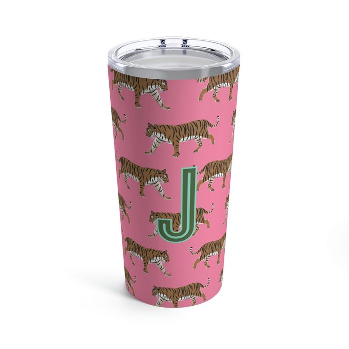 Tiger Single Initial Large Tumbler