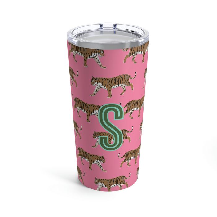 Tiger Single Initial Large Tumbler