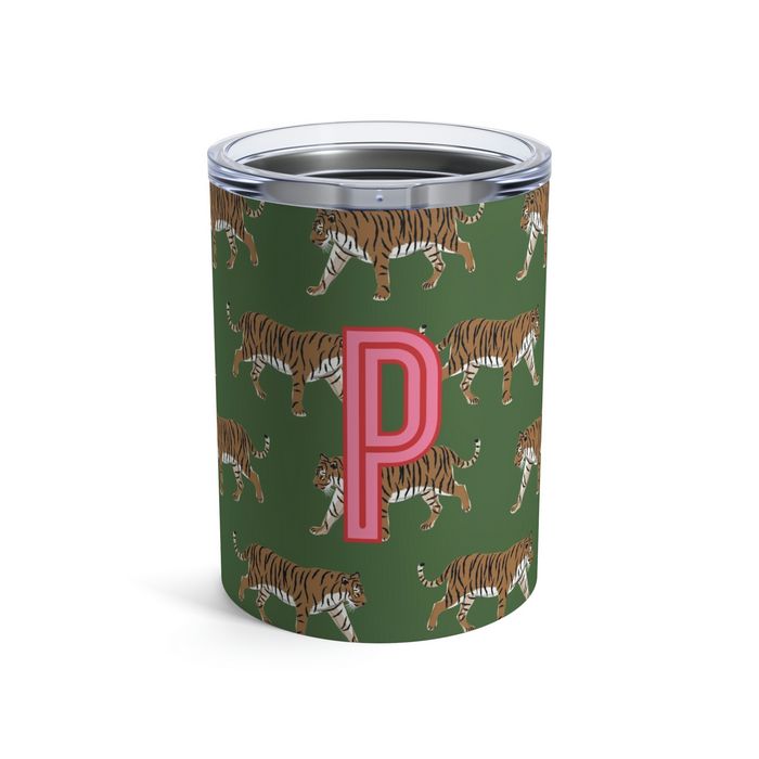 Tiger Single Initial Small Tumbler