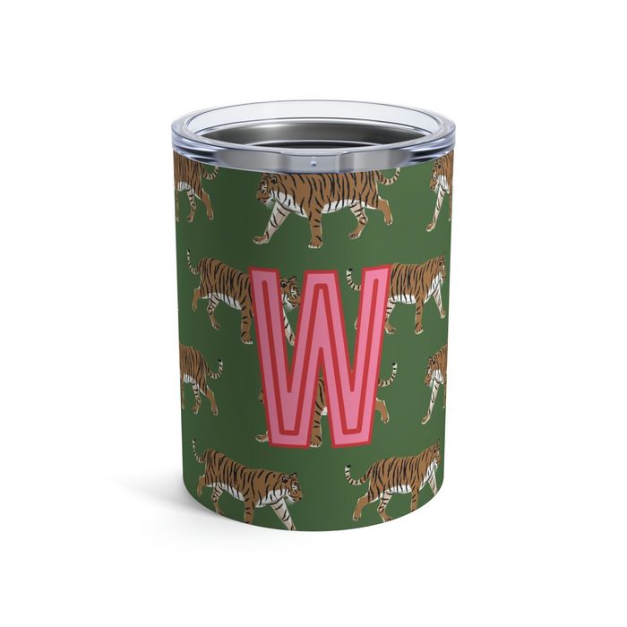 Tiger Single Initial Small Tumbler