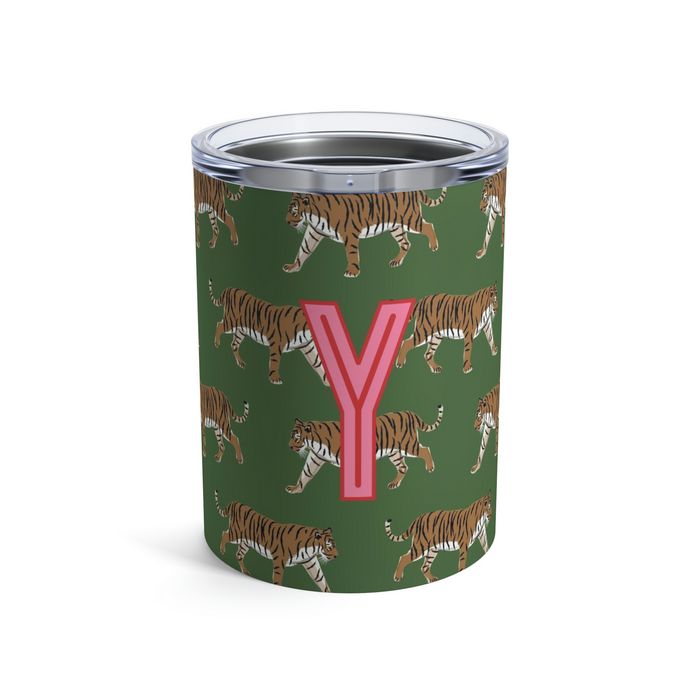 Tiger Single Initial Small Tumbler