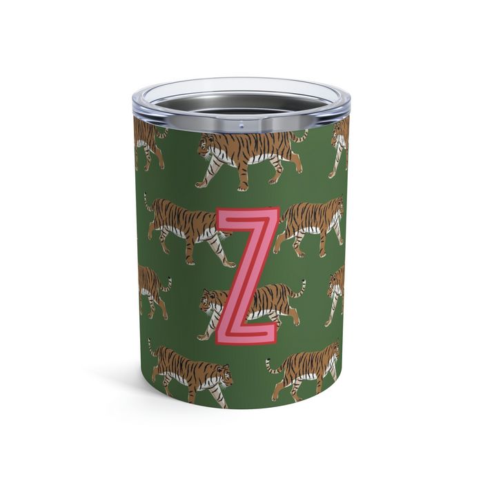 Tiger Single Initial Small Tumbler