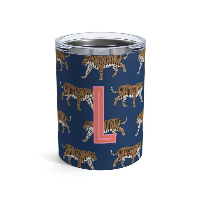 Tiger Single Initial Small Tumbler