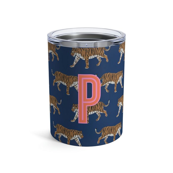 Tiger Single Initial Small Tumbler