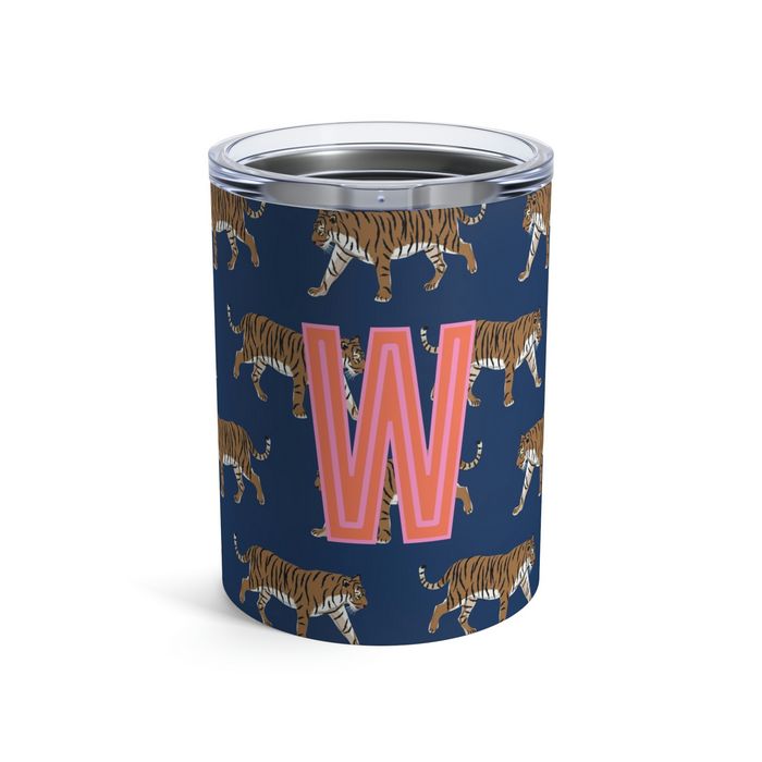 Tiger Single Initial Small Tumbler