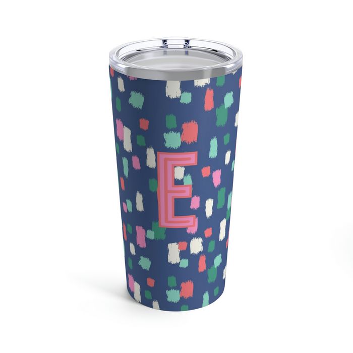 Confetti Single Initial Large Tumbler