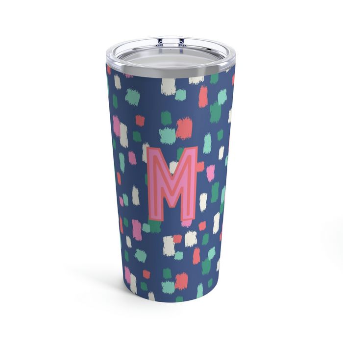 Confetti Single Initial Large Tumbler