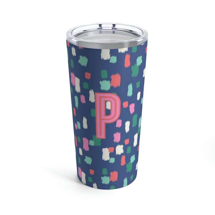 Confetti Single Initial Large Tumbler