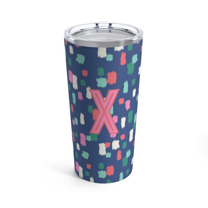 Confetti Single Initial Large Tumbler