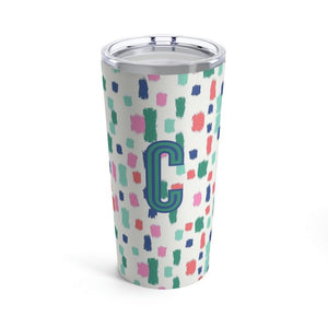 Confetti Single Initial Large Tumbler