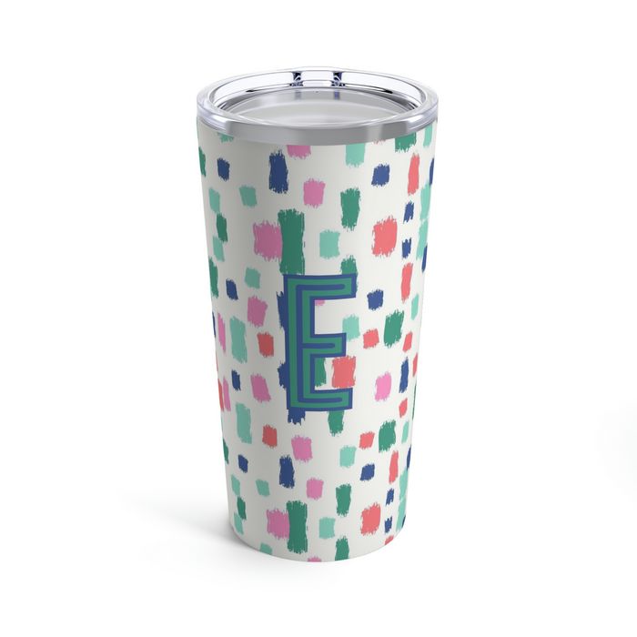 Confetti Single Initial Large Tumbler