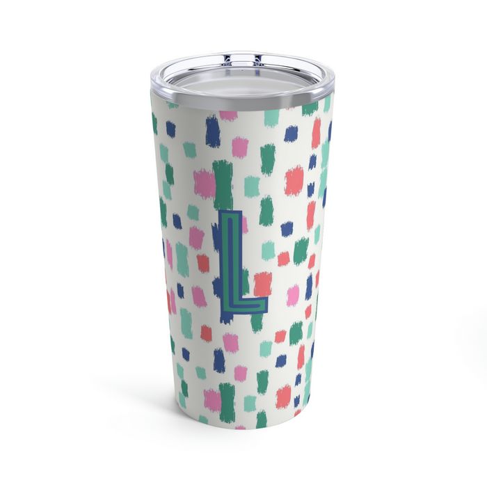 Confetti Single Initial Large Tumbler