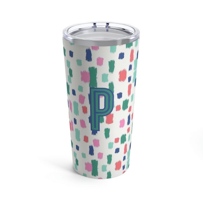 Confetti Single Initial Large Tumbler