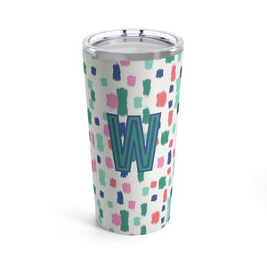 Confetti Single Initial Large Tumbler