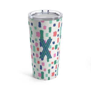 Confetti Single Initial Large Tumbler