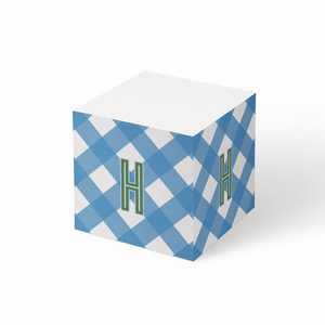 Gingham Sticky Note Cube