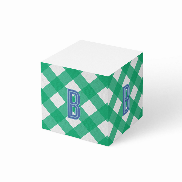 Gingham Sticky Note Cube