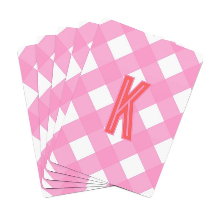 Playing Cards - Gingham Monogrammed