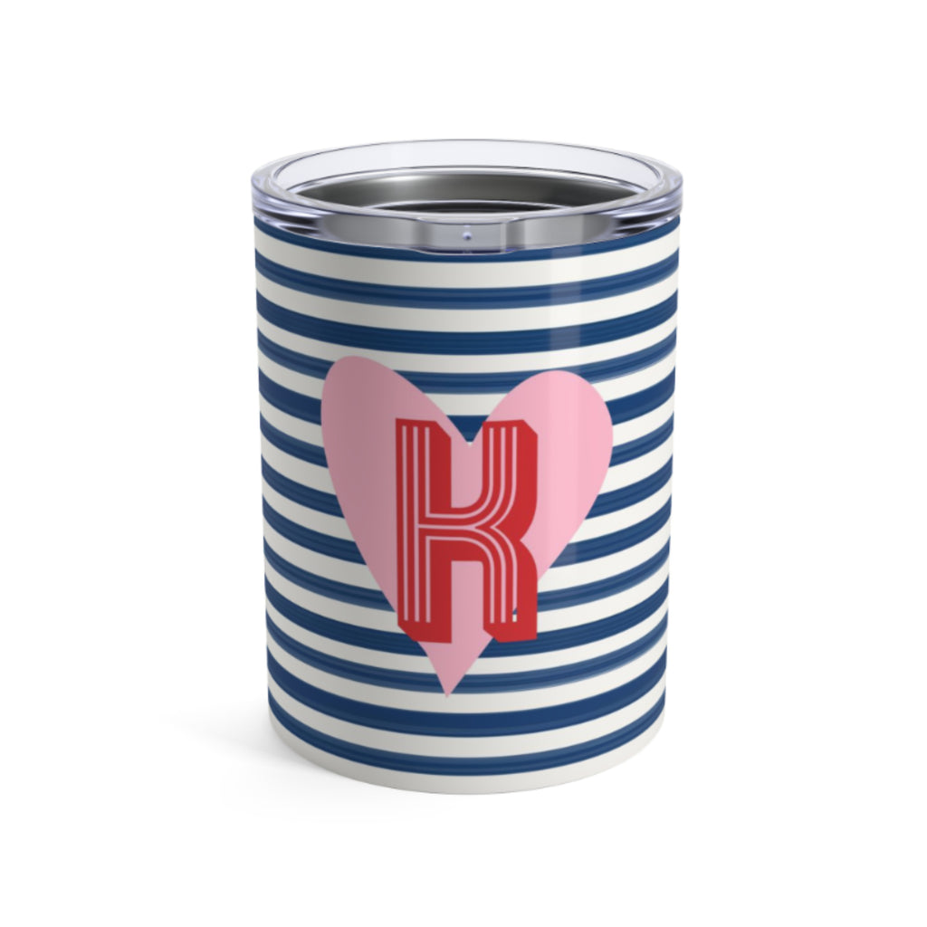 Stripes & Heart Tumbler